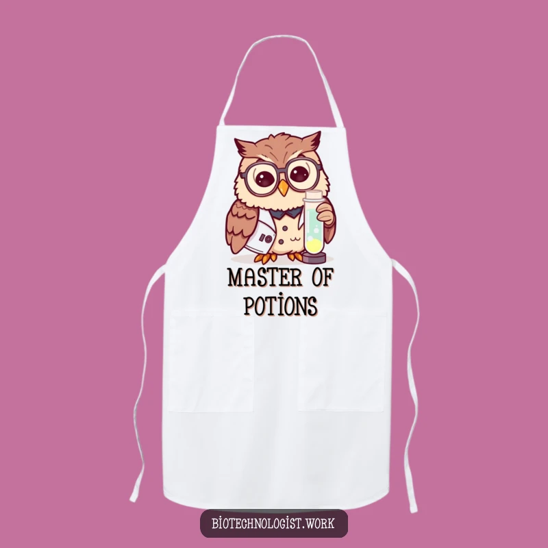 Funny Owl Scientist Apron: Cook with Wisdom and Lab Coat Style