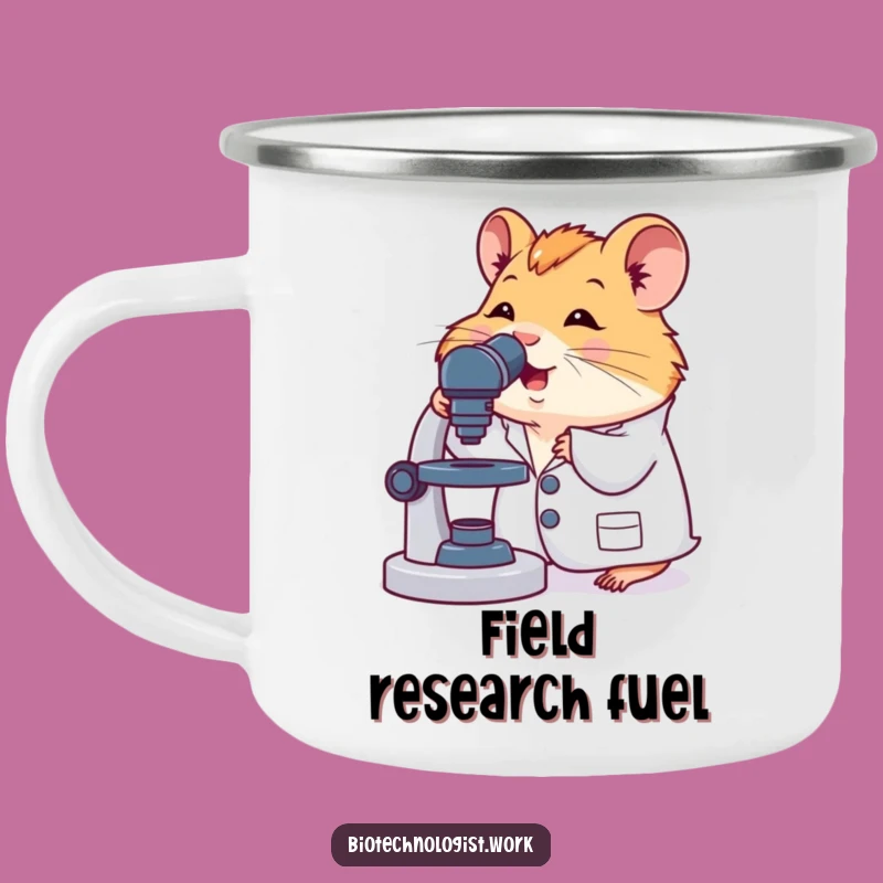Funny Hamster Scientist Camping Mug: Adventure Awaits with Lab Coat Critter Style