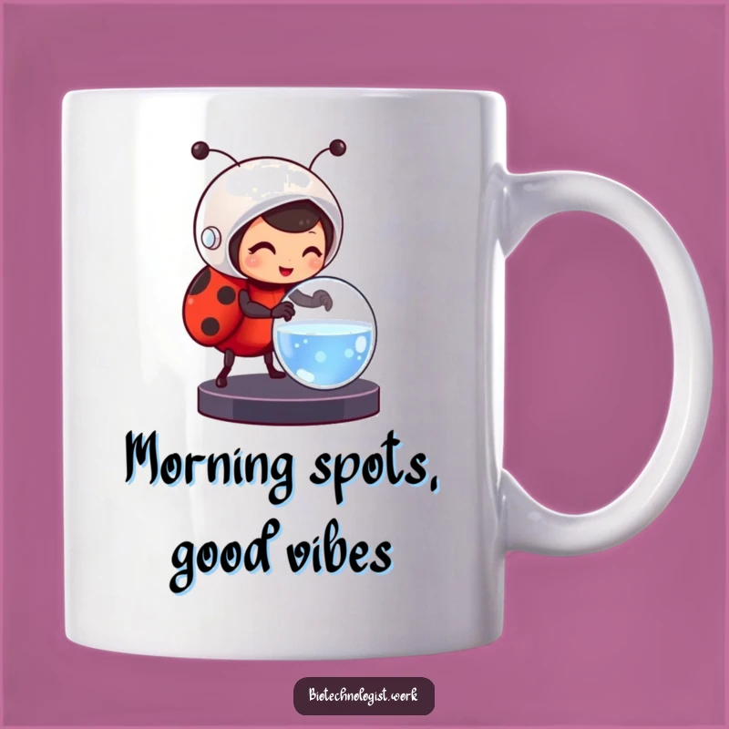 Funny Ladybug Scientist Mug: Cute Critter for Lab Enthusiasts and Garden Lovers