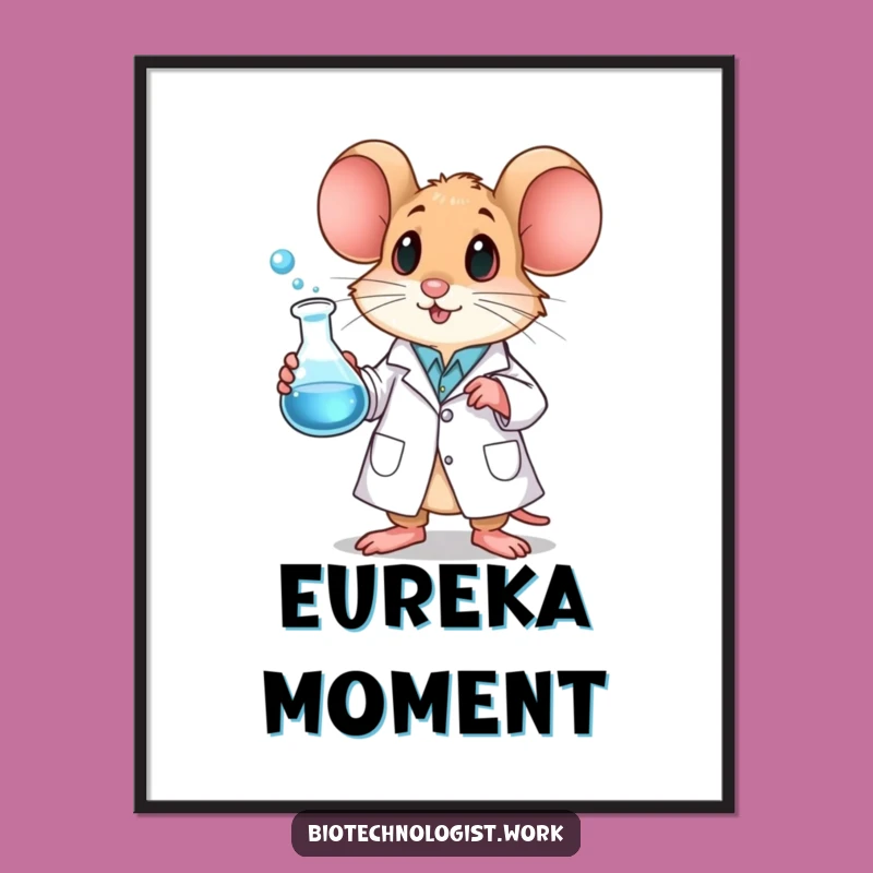 Funny Mouse Scientist Digital Art: Hilarious Lab Decor for Walls