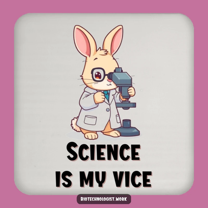 Funny Lab Rabbit Coaster: Scientific Table Protector, Perfect Humorous Gift
