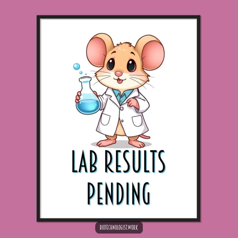 Funny Mouse Scientist Poster: Hilarious Lab Art for Curious Spaces