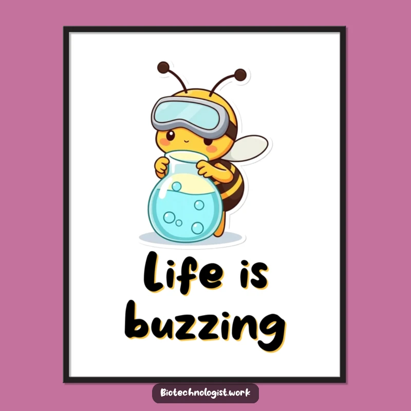 Funny Bee Scientist Poster: Add Buzzworthy Wall Art to Your Space
