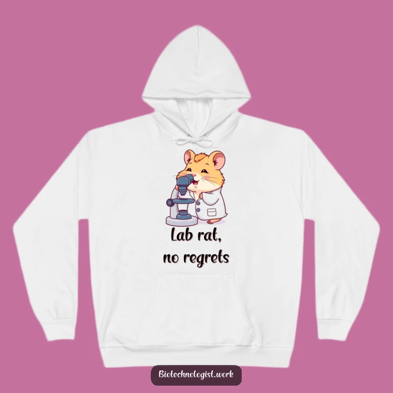 Cozy Funny Hamster Scientist Hoodie: Warm Up with Lab Coat Cute Critter Style