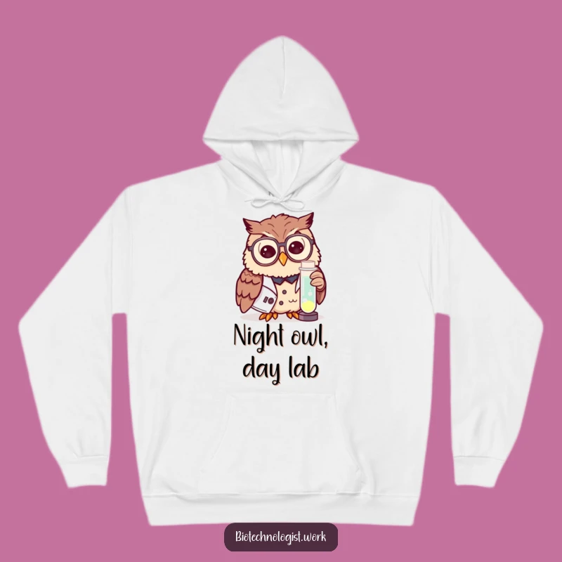 Cozy Funny Owl Scientist Hoodie: Stay Warm While You Ponder and Study