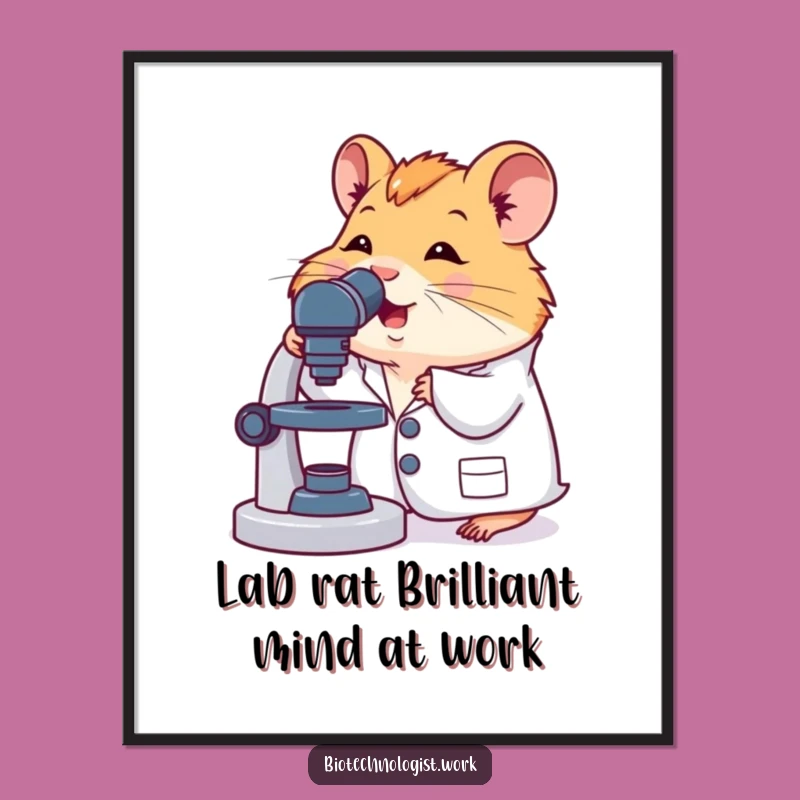 Free Printable Hamster Scientist Art: Funny Animal, Downloadable Decor!
