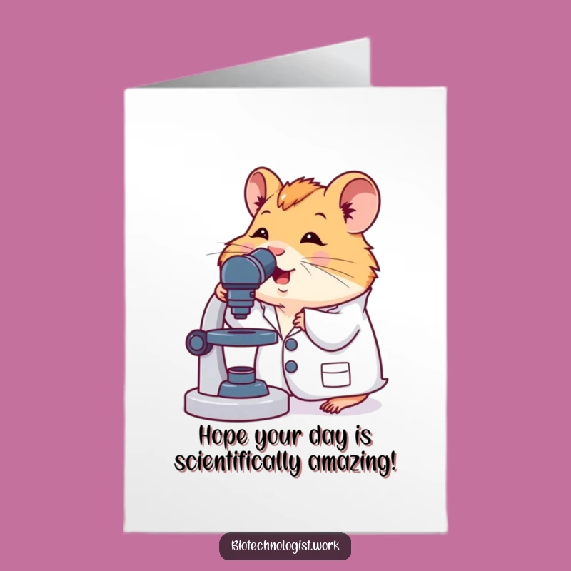 Free Printable Hamster Birthday Card: Funny Scientist Owl, Downloadable Fun!