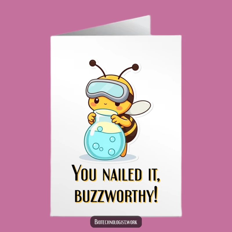 Free Printable Bee Lab Congratulations Card: Funny Science, Downloadable Success!