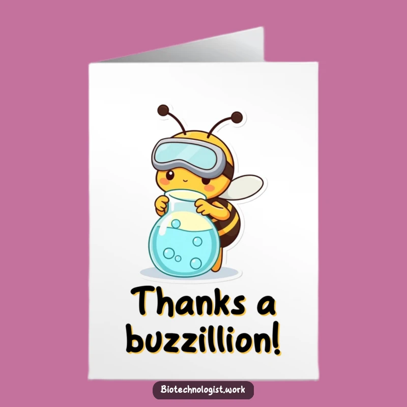 Free Printable Bee Lab Thank You Card: Funny Science, Express Gratitude!