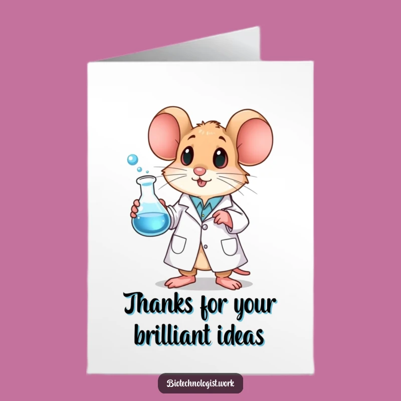 Free Printable Thank You Card: Mad Scientist Mouse Downloadable Gift
