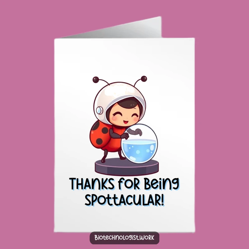 Free Printable Ladybug Thank You Card: Funny Science, Express Gratitude!