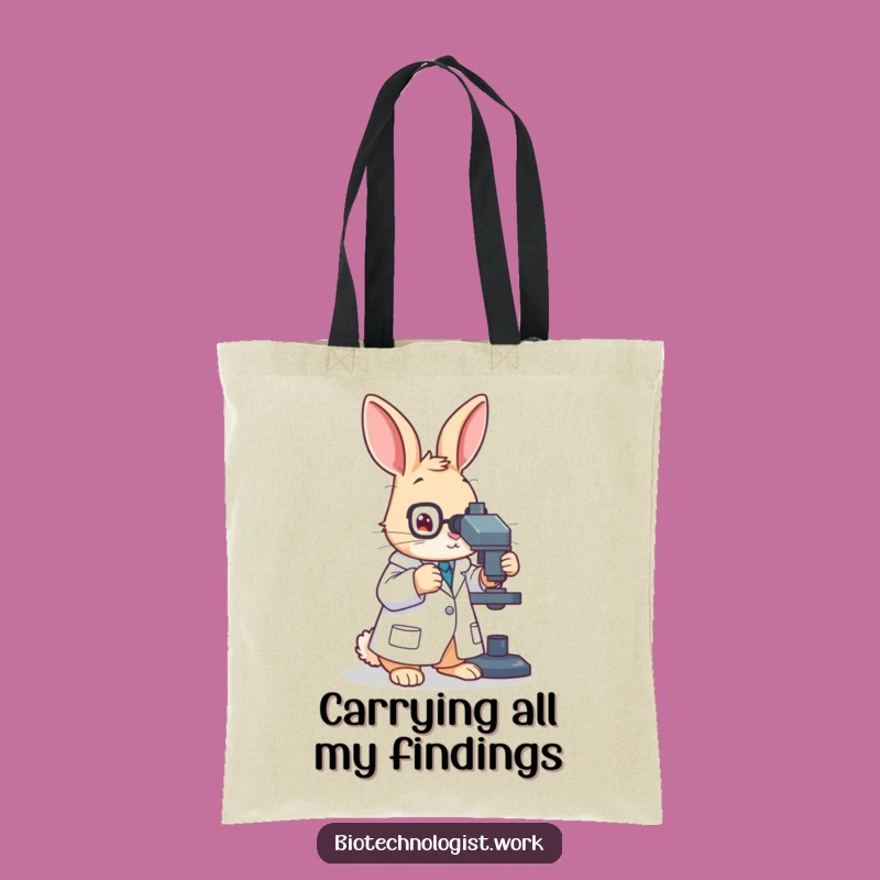 Funny Lab Rabbit Tote Bag: Scientific Satchel, Ideal Humorous Gift