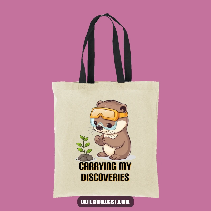 Funny Otter Gardener Tote Bag: Hilarious Eco-Bag for Nature Lovers