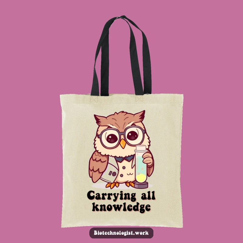 Funny Owl Scientist Tote Bag: Carry Your Knowledge with Wise Critter Style